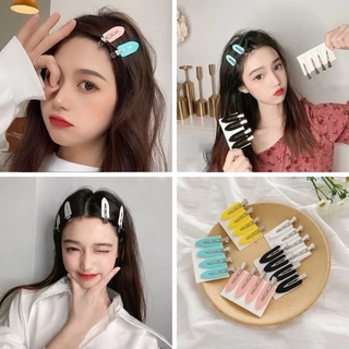 Set 10 kẹp tóc mỏ vịt AIJOLEN kim loại phong cách Hàn Quốc dễ thương cho nữ
