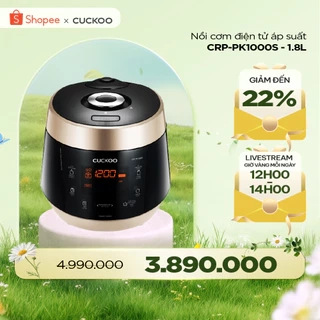 Nồi cơm điện tử áp suất CUCKOO CRP-PK1000S 1,8 lít - Hàng chính hãng