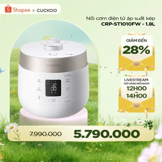Nồi cơm điện tử áp suất kép Cuckoo 1.8L CRP-ST1010FW - Lòng nồi phủ men Xwall độc quyền