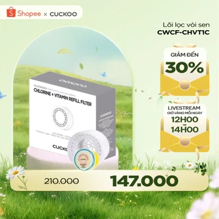 Phụ kiện vòi sen Cuckoo CWCF-CHVT1C: Lõi lọc Clo và Vitamin C - Hàng chính hãng - Chất lượng Hàn Quốc