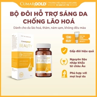 Combo CUMARGOLD BEAUTY chứa L-cystine, Cartidyss Powder giúp trắng da, mờ thâm nám, chống lão hóa - CMB01, CMB02