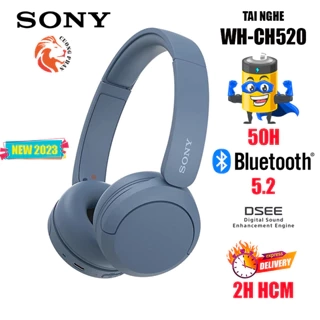 Tai Nghe Bluetooth Chụp Tai Có Mic Sony WH-CH520 - Pin 50H - Âm Thanh Mạnh Mẽ - DSEE - Driver 30mm