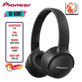 Tai Nghe Chụp Tai Bluetooth PIONEER SE-S3BT. Driver 40mm - Pin 25 Tiếng - Cá Tính & Nổi Bật