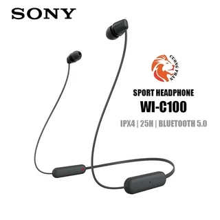 Tai Nghe Nhét Tai Bluetooth Chống Nước Sony WI-C100 - DSEE - Pin 25 Giờ - Không Thể Tốt Hơn !!