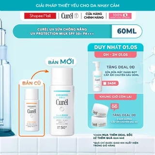 Sữa chống nắng Curel UV Protection Milk SPF 50+ PA+++ 60ml