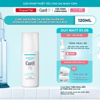 Dưỡng Da Mặt - Sữa Dưỡng Da Cấp Ẩm Chuyên Sâu Curel Intensive Moisture Care Moisture Facial Milk 120ml