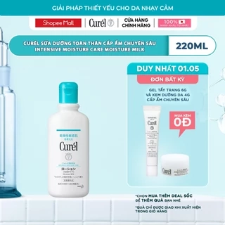 Sữa Dưỡng Toàn Thân Cấp Ẩm Chuyên Sâu Curel Intensive Moisture Care Moisture Milk 220ml