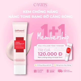 Kem chống nắng Cell Fusion C Toning Sunscreen 100 SPF50+ PA++++ dưỡng sáng, nâng tone tự nhiên 50ml