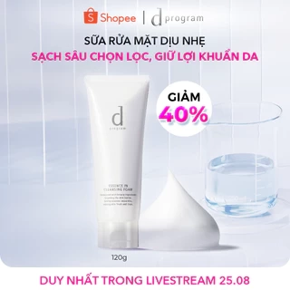 [LIVE 8.8] Sữa rửa mặt tạo bọt dưỡng da Essence Cleansing Foam d program 120g