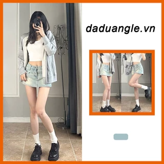 Chân váy DADUHEY dáng chữ A vải denim lưng cao phong cách Hàn Quốc thời trang dành cho nữ