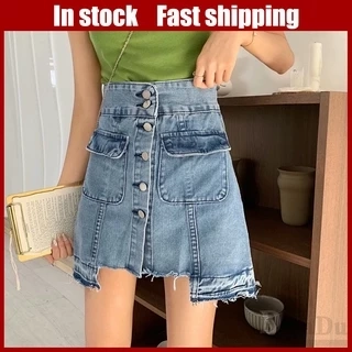 Chân váy jean Chữ A Mini Dáng Ôm Thời Trang Mùa Hè Cho Nữ