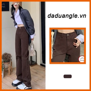 Quần jean dài Daduhey thẳng lưng thắt dây phong cách Hàn Quốc dành cho nữ