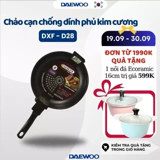 Chảo cạn chống dính phủ vân kim cương Daelux 28cm Made in Korea DXF-D28