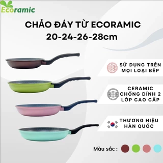 Chảo Chống dính Đáy từ Cao Cấp Ecoramic đáy từ (Size 20,24,26,28cm)