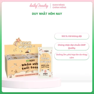 Khăn Ướt Mini ECOWIPES Teen Wipes Không Mùi, Vải Không Dệt Daily Beauty