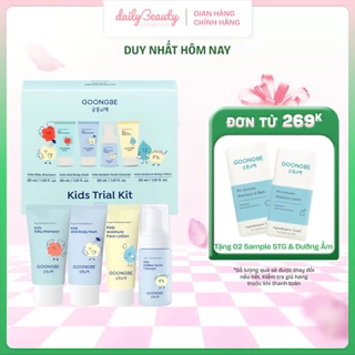 Set Quà Tặng Trial Kit GOONGBE gồm Bọt Rửa Mặt 30ml, Body Lotion 30ml, Dầu Gội Silky 30ml, Body Wash 30ml