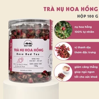 Trà Nụ Hoa Hồng DalatFarm - Hộp 100 g