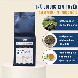Trà Oolong Kim Tuyên Cầu Đất DalatFarm - Túi Thiếc 200Gr