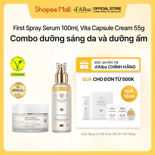 Combo dưỡng sáng da và dưỡng ẩm (First Spray Serum 100ml, Vita Capsule Cream 55g)