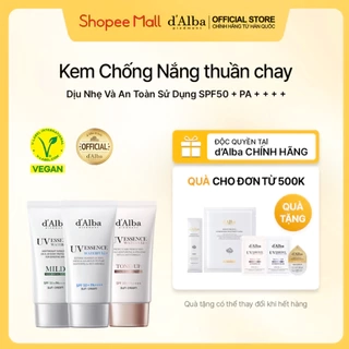 Kem Chống Nắng thuần chay d'Alba 50ml (SPF50 + PA + + + +) Dịu Nhẹ Và An Toàn Sử Dụng