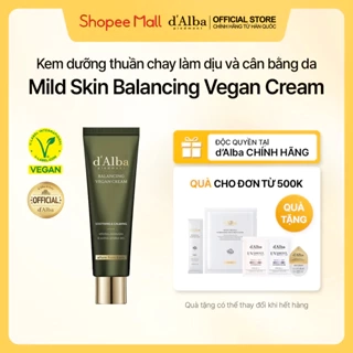 Kem dưỡng thuần chay làm dịu và cân bằng da Mild Skin Balancing Vegan Cream 55ml