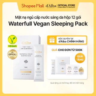 Mặt nạ ngủ cấp nước sáng da hộp 12 gói Waterfull Vegan Sleeping Pack