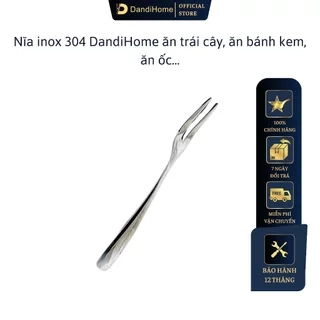 Nĩa DandiHome ăn trái cây, hoa quả, ốc, bánh kem inox 304 cao cấp - Sản phẩm lẻ 1 cái