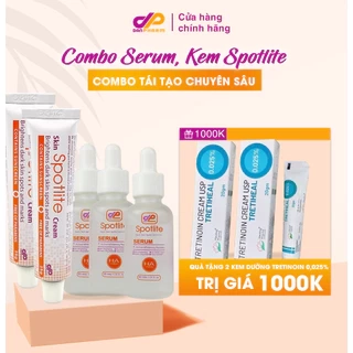 Combo Kem Và Serum Spotlite "Tái Tạo Chuyên Sâu" - Phục Hồi, Dưỡng Sáng Và Giúp Mờ Nám Tàn Nhang