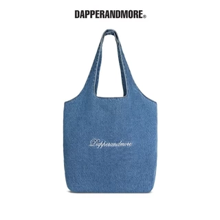 Túi Tote Jean DAPPERANDMORE Embroidered Denim Tote - Chất Denim Dày Dặn Thêu Chữ Sắc Nét - D&M Urban