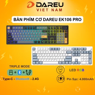 Bàn phím cơ Gaming Dareu EK106 Pro (LED RGB / Pin: 4.000mAh / Hotswap )