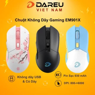 Chuột Gaming không dây Dareu EM901X RGB - SUPERLIGHT, Kèm dock sạc