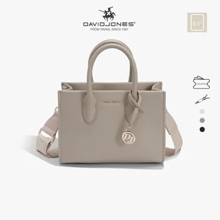 David Jones Paris 2025 Xuân Hè Bộ Sưu Tập Mới Thiết Kế Nữ Cứng Đeo Vai Túi Phù Hợp Với Màu Kim Loại Da pu Nữ Mềm Mại Và Mềm Mại