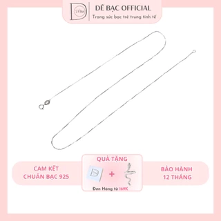 Dây chuyền vuông bạc 925 đơn giản Dế Bạc – D2042