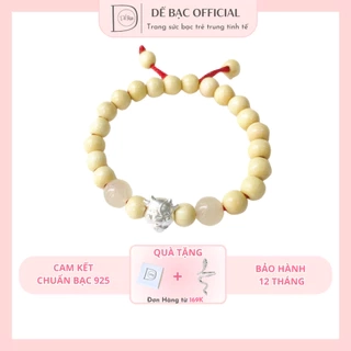 Vòng dâu mix charm con giáp cho bé yêu Dế Bạc