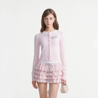 Dear José - Áo dệt kim Cardigan viền ren Sakura