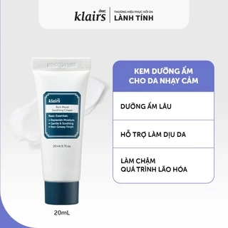 Dear, Klairs kem dưỡng Rich Moist Soothing Cream 20g