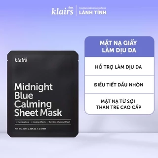 Mặt nạ làm dịu da Dear Klairs Midnight Blue Calming Sheet Mask 25ml