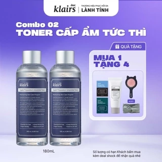 Combo 2 Nước hoa hồng Dear, Klairs Supple Preparation Unscented Toner 180ml