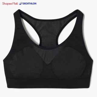 Áo bra thể thao nâng đỡ trung bình first cho nữ đen DECATHLON kalenji mã 8772915