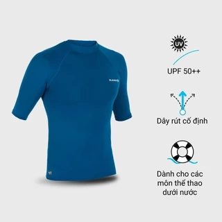 Áo thun ngắn tay chơi lướt sóng chống tia cực tím 100 cho nam xanh dương DECATHLON olaian mã 8485998