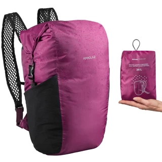 Balo du lịch 20l chống thấm gấp gọn travel 100 tím DECATHLON forclaz mã 8560419