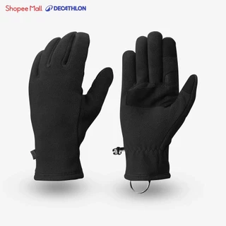 Găng tay nỉ cảm ứng điện thoại, giữ ấm trek 500 đen DECATHLON forclaz mã 8738791