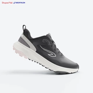 Giày chạy bộ nữ DECATHLON JF 190 Grip xám/hồng mã 8913975