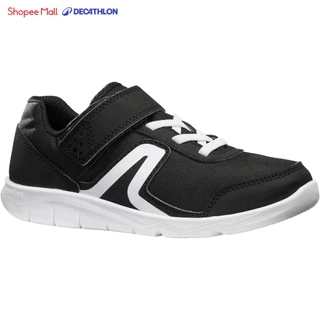 Giày đi bộ thể dục pw 100 cho trẻ em đen trắng DECATHLON mã 8403427
