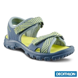 Giày sandal leo núi dã ngoại mh100 cho trẻ em màu xanh nỏn chuối DECATHLON quechua mã 8595700