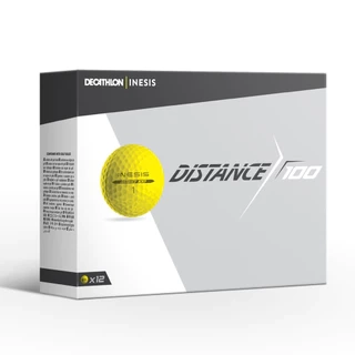 Gói 12 bóng chơi golf distance 100 DECATHLON INESIS