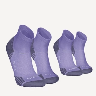 Gói 2 đôi tất chạy bộ cổ vừa Run 500 DECATHLON Kiprun 8810439