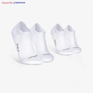 Gói 2 đôi tất chạy bộ mỏng DECATHLON Run 500 trắng mã 8810966