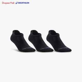 Gói 3 đôi tất thể thao cổ thấp rs 500 đen DECATHLON artengo mã 8380064