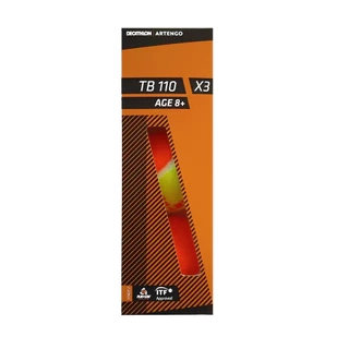 Hộp 3 quả bóng tennis tb110 cam DECATHLON artengo mã 8588569